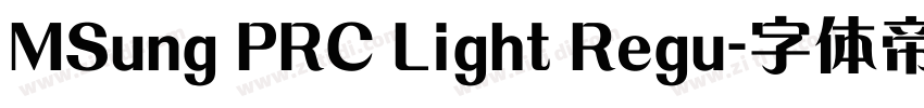 MSung PRC Light Regu字体转换